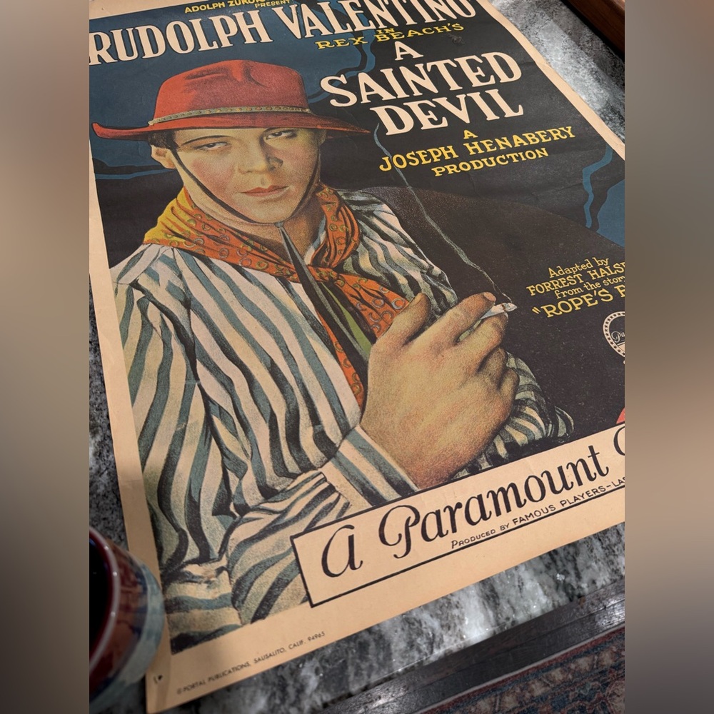 Vintage Silent Film Movie Poster
